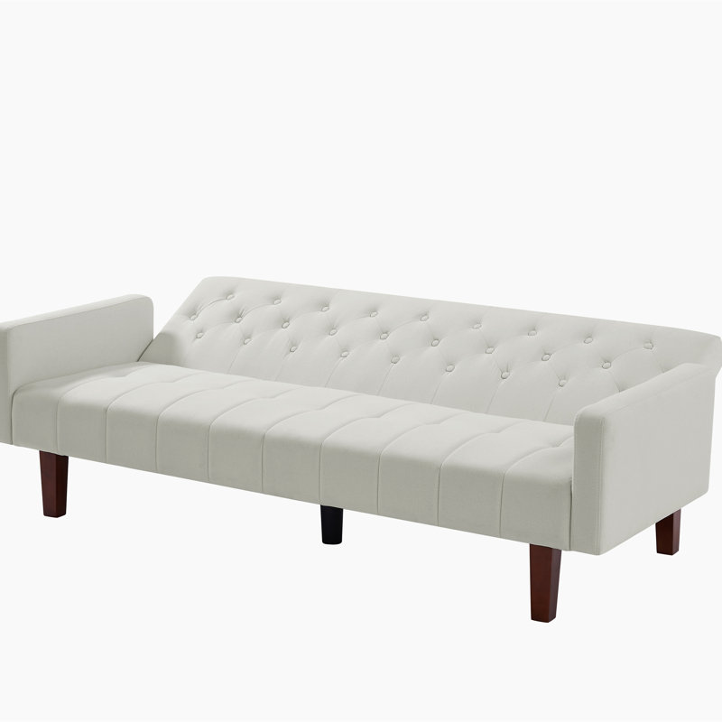 Canapé-lit Travell 74,41 po, 100% lin beige