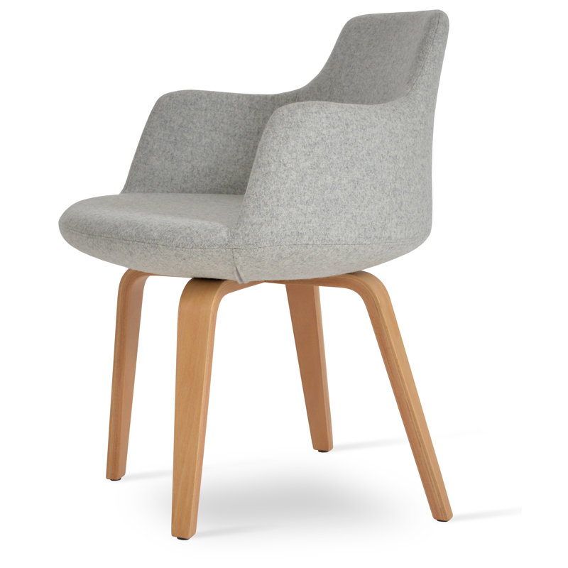 Fauteuil Dervish, Turquoise, Naturel