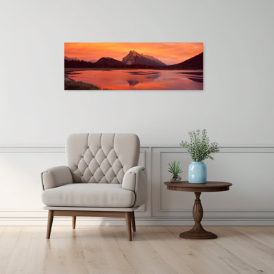 Mont Rundle et Vermillion Lakes, parc national Banff, Alberta, Canada, paisible forêt sereine, montagne, art mural