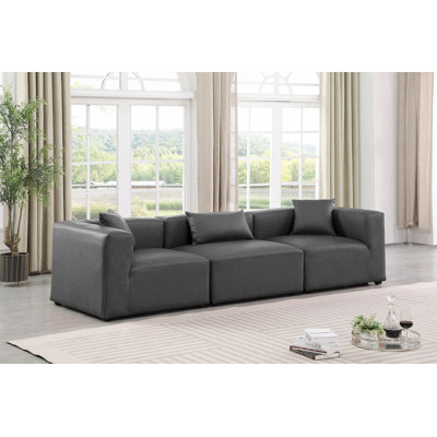 Canapé modulaire en similicuir 3 pièces Houswerth