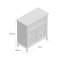 Kalel 75cm 1 Drawer 2 Doors Bedside Storage Cabinet for Living Room and Bedroom Furniture