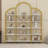 74.8 Inch 5 Tiers Office Bookcase Bookshelf, Display Shelf With Round Top, X Bar