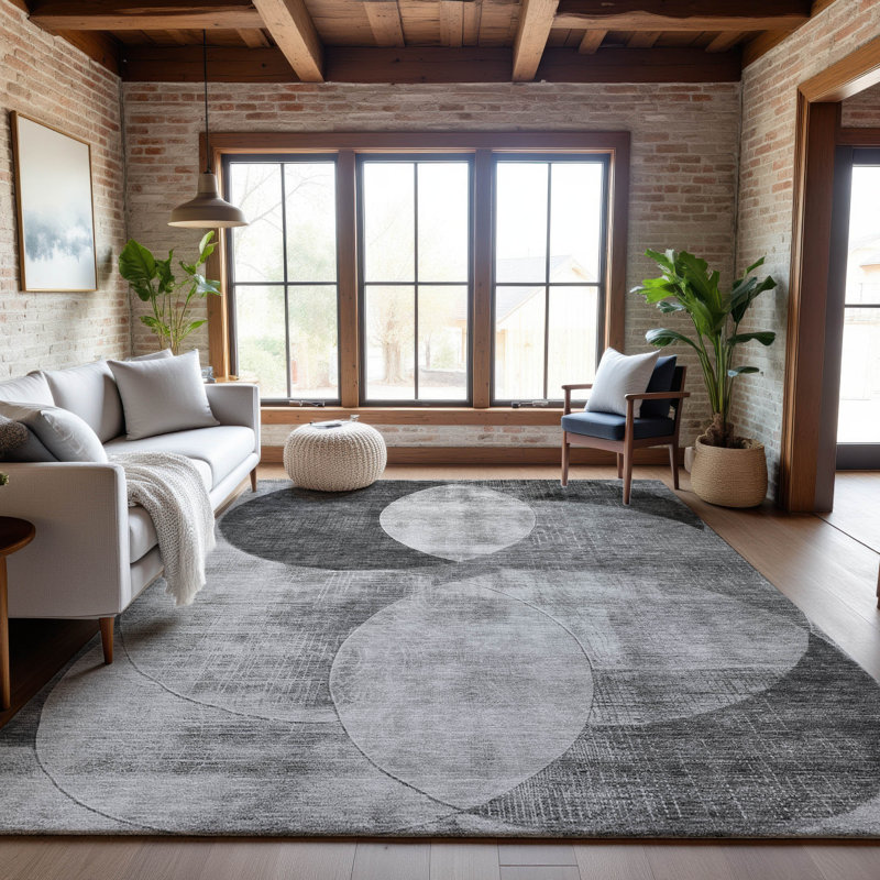 Premium Machine Washable Alves AMF1140 Geometric Rug, Rectangle 8' x 10'