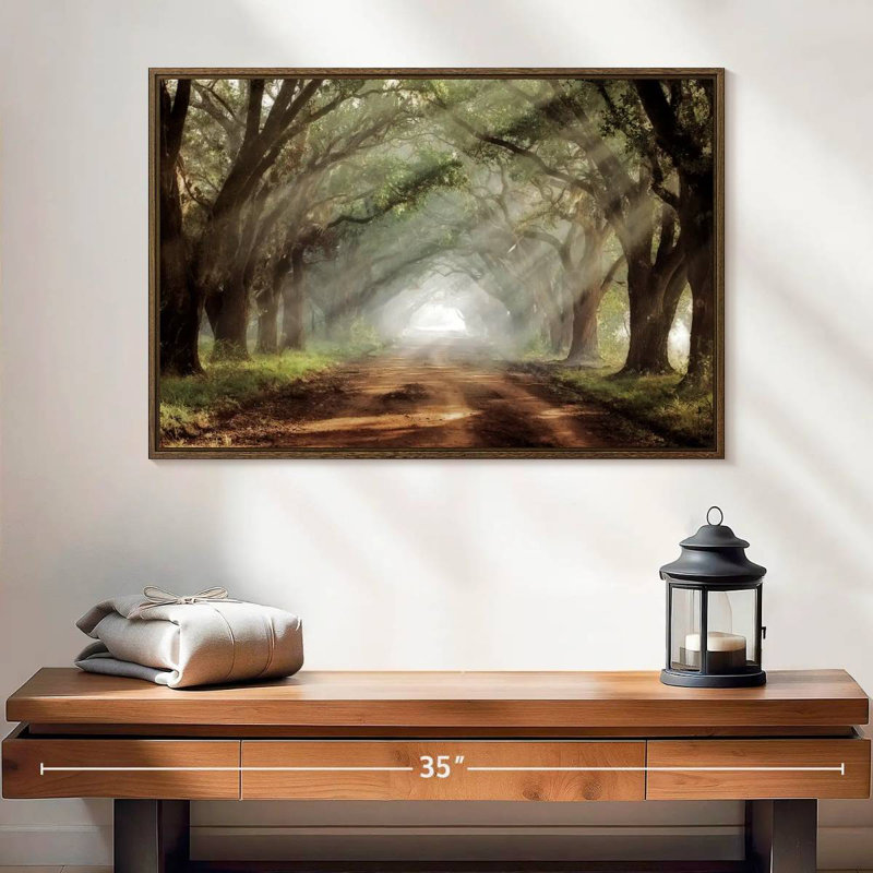 Evergreen Plantation, 25 po x 17 po, Cadre flottant noyer