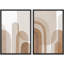 «Mid-Century Yellow Grey», 2 pièces sur toile-99015580-99015581
