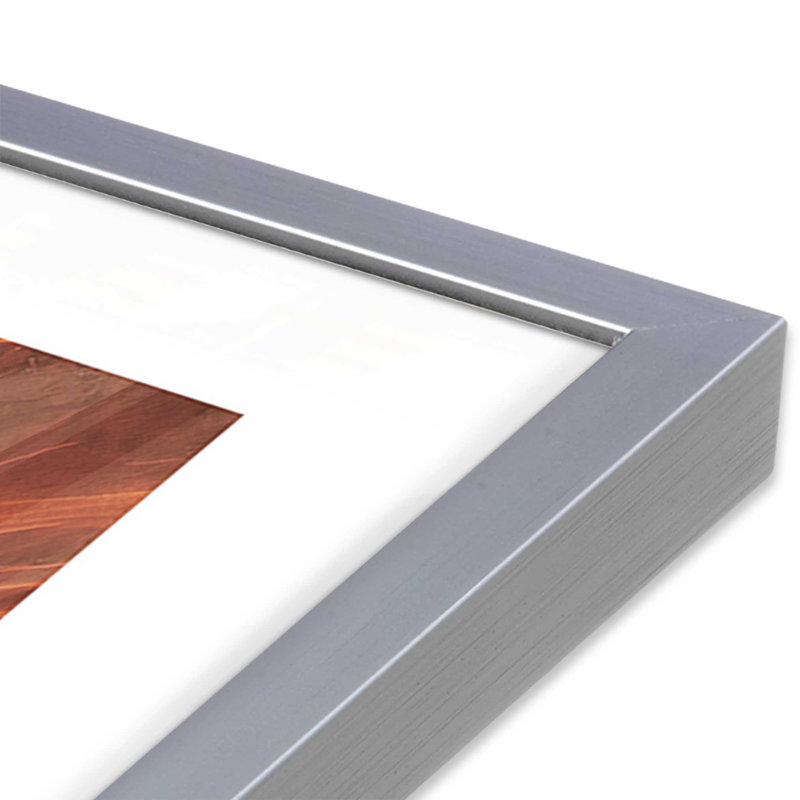 20 "x 16" Sculpted by Time, ensemble de 3 impressions dans un cadre, Chrome poli, H 25,25 po x l 19,25 po