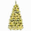 Arbre de Noël enneigé épinette 6 pi avec pommes de pin, arbre de Noël artificiel avec 403 pointes de branches, branches mixtes en PE et PVC, 250 lumières DEL multicolores, 11 modes de clignotants, décorations des Fêtes-977236040-977236043