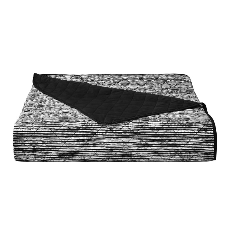 Dalton 2Pc. Quilt Set Black, Twin Quilt + 1 Standard Sham