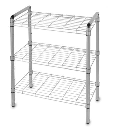 delta Metal Adjustable 3-Tier Wire Shelving Rack, Silver