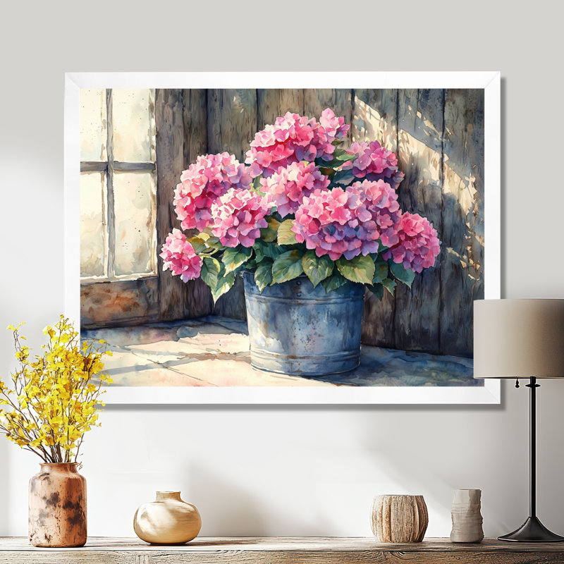 Iftene - Floral Wall Art, Reproduction encadrée d'une seule photo, H 30 po x l 40 po, Blanc