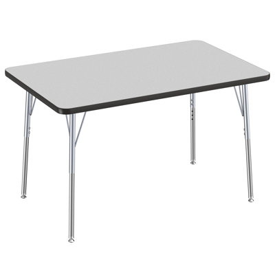 Table rectangulaire d'activité rectangulaire avec pieds réglables