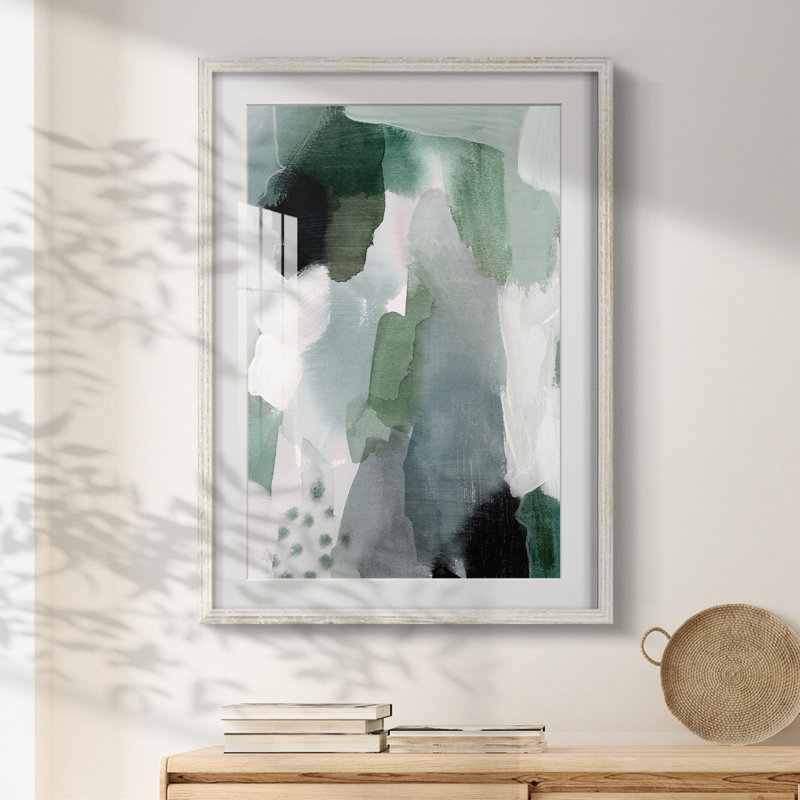 Turquoise Waters I - impression encadrée, Blanc, H 28,5 po x l 20,5 po