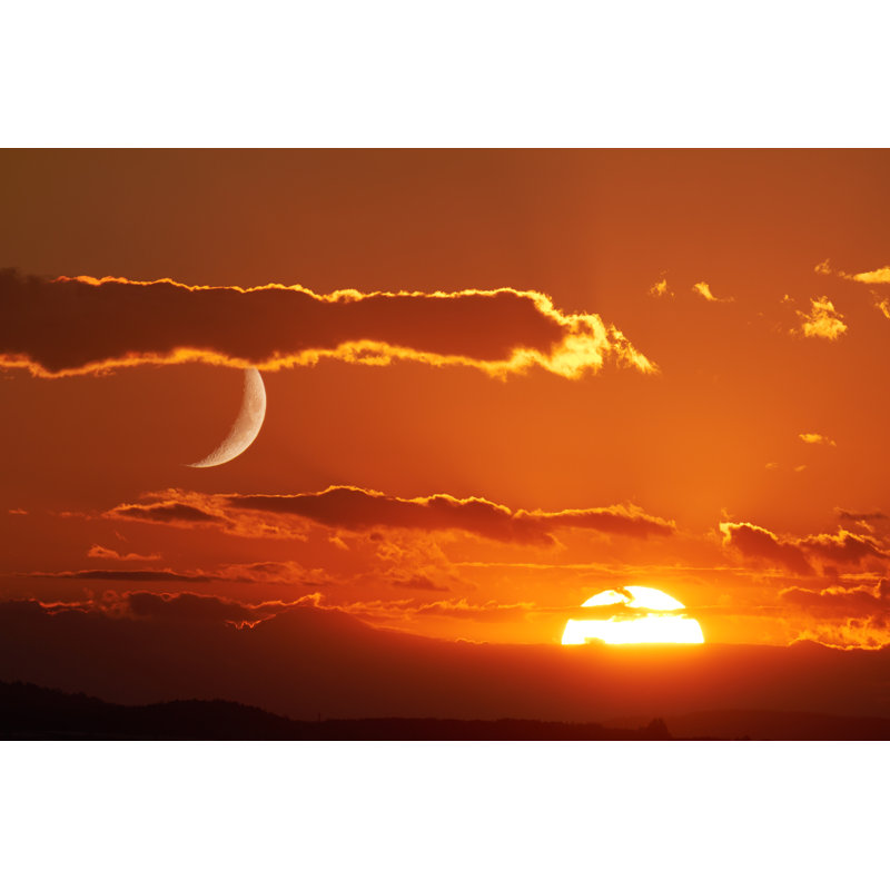 Sun And Moon by Foto-ruhrgebiet - Wrapped Canvas Print, 30cm H x 46cm W x 3.8cm D