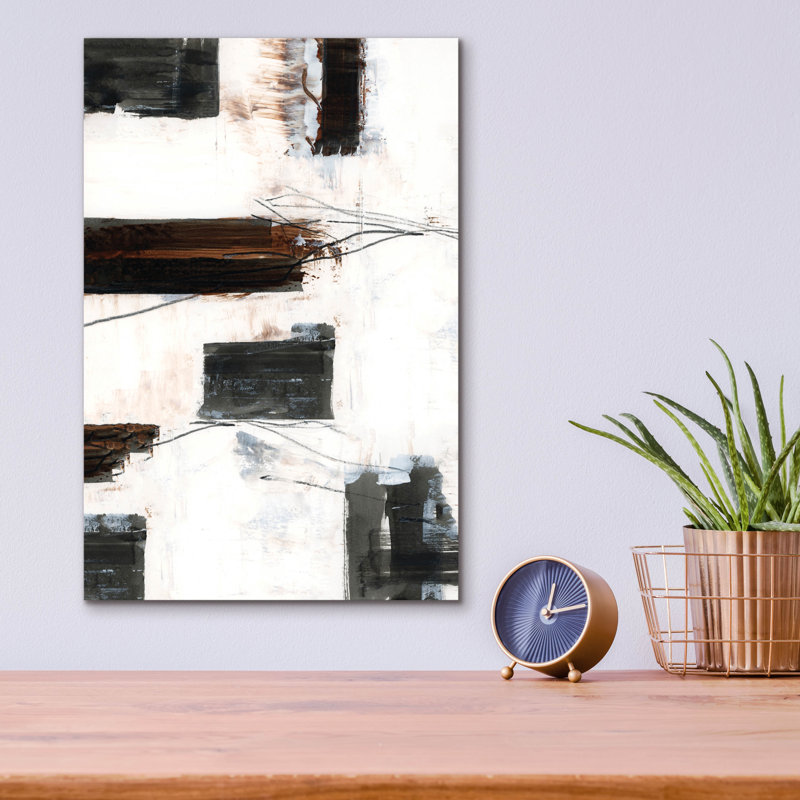 «Mocha and Black 3» par Cartissi, art mural en verre acrylique, 12 po x 16 po