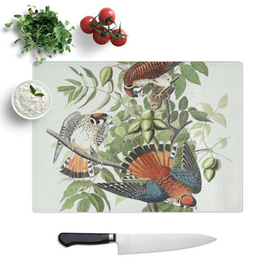 Tempered Glass American Sparrow Hawks Chopping Board