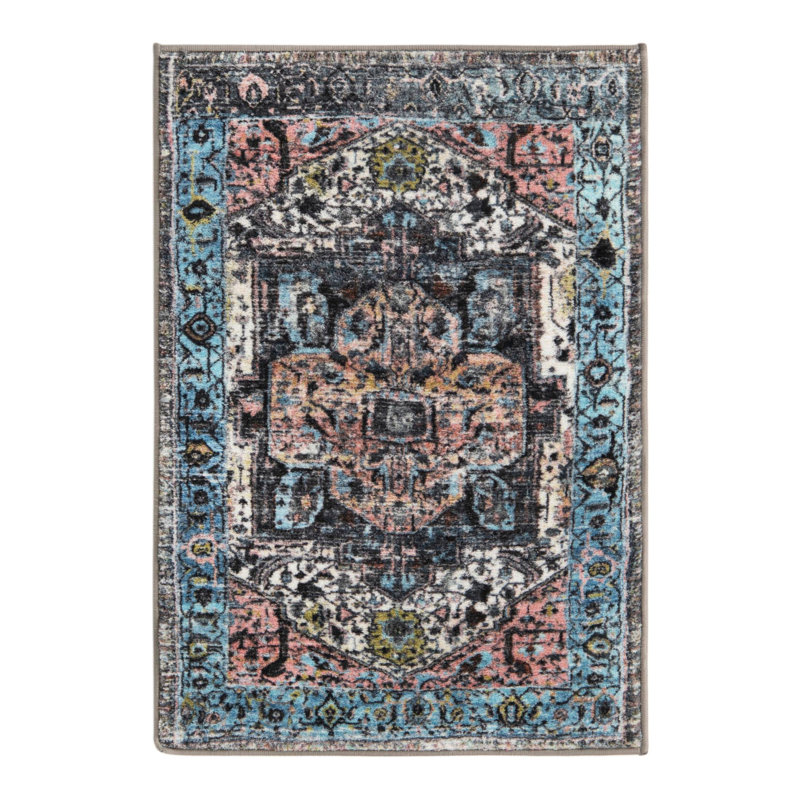 Tapis oriental bleu / noir Acelin, Rectangle 2 pi 2 po x 3 pi