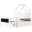 Lit simple avec échelle et tiroirs de rangement pour enfants, parfait pour créer une chambre de rêve-316112257