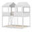 Wood Bunk Bed With Roof, Window, Guardrail-273623673