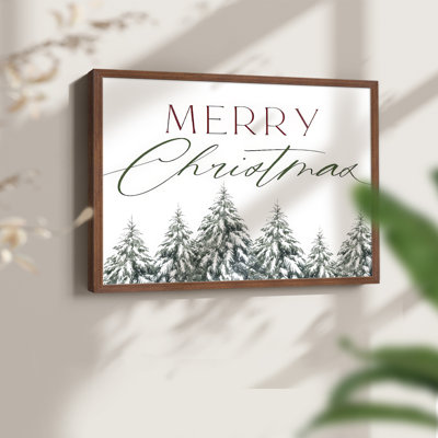 Merry Christmas Trees - Reproduction encadrée - Restickable