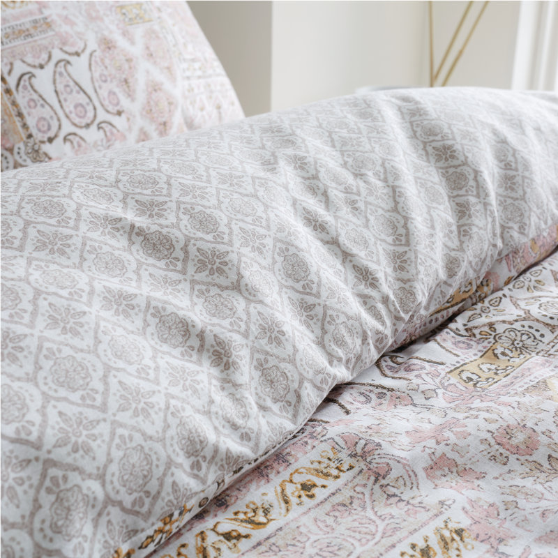 Iniko Cotton Duvet Set, Single Duvet Cover + 1 Standard Pillowcas