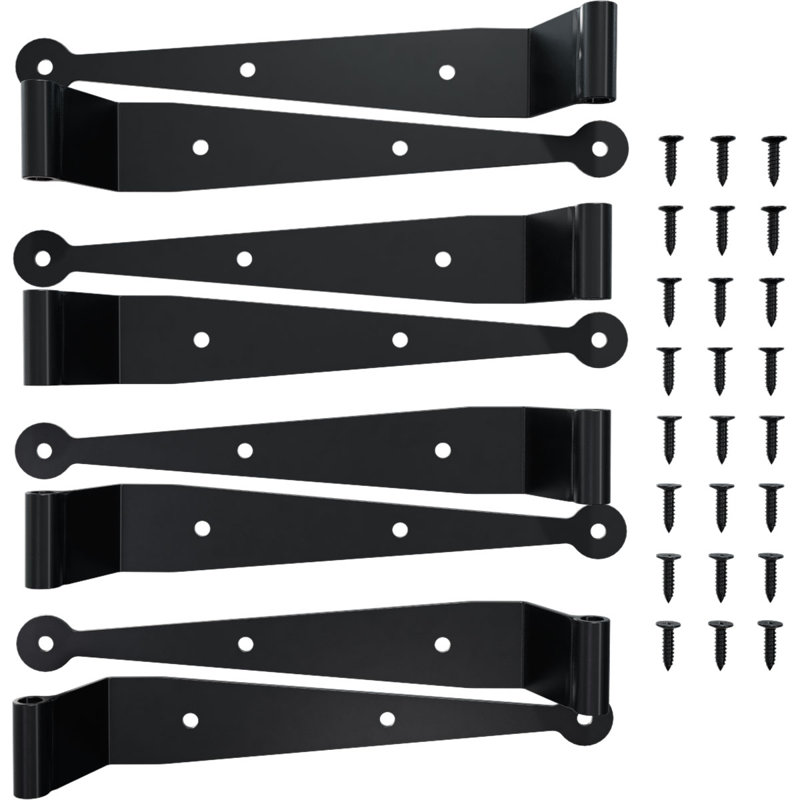 Charnière à sangle SteelTek l 10 po avec ensemble de volets décalés de 1 1/2 po, pour les hauteurs de 60 à 80 po (comprend 4 paires de charnières)