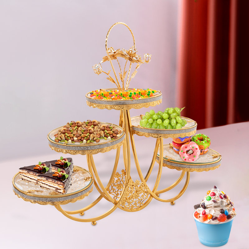 Présentoir à gâteau de mariage à 3 niveaux