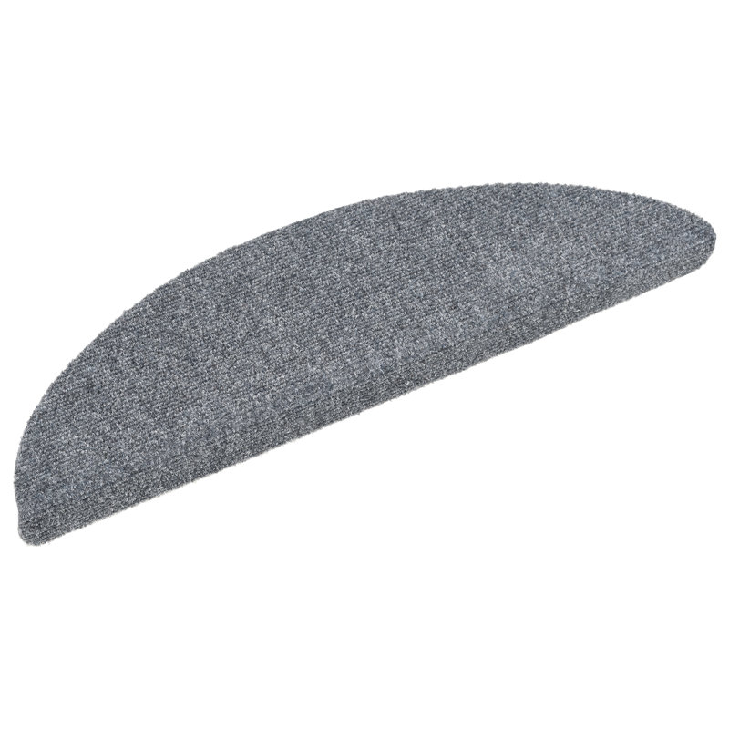 Bessinger Non-Slip Gray Stair Tread, Semi-Circle 16cm x 54cm, Grey