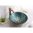 ANZZI Makata 16.5'' Gold/Cyan Mix Tempered Glass Circular Bathroom Sink