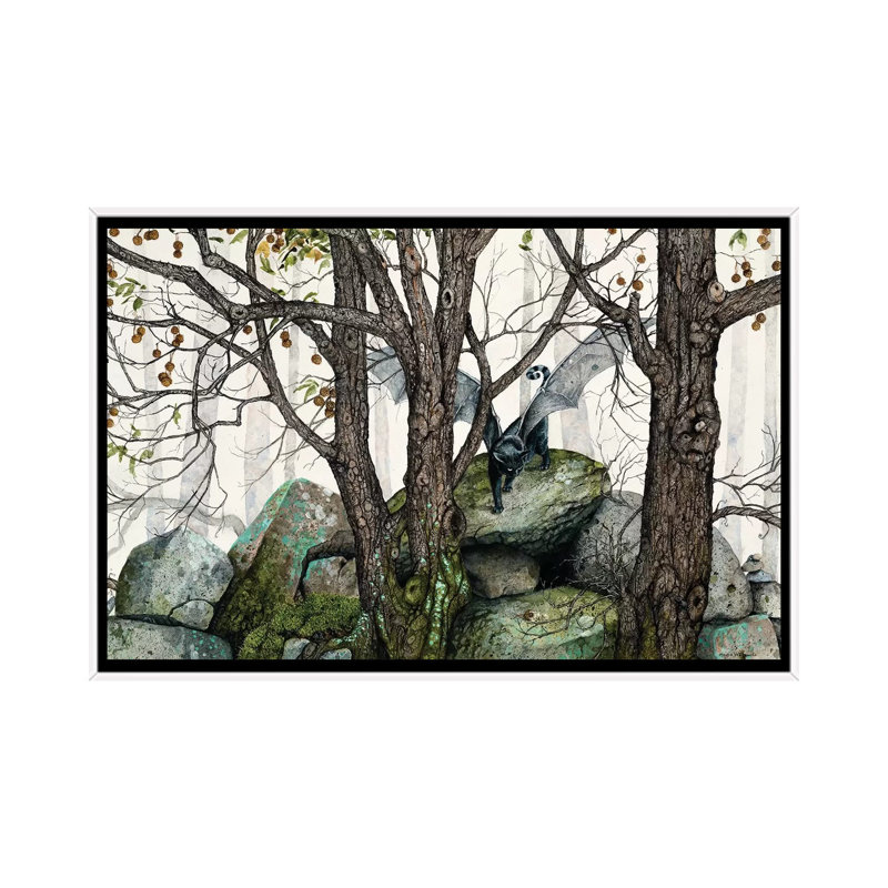 La nature par Maggie Vandewalle - Peinture, H 32 po x l 48 po x 1,5 po, Toile blanche encadrée, Pas de tapis