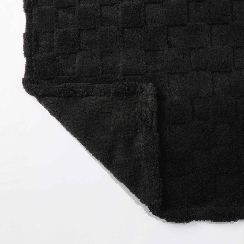Jeté d'appoint Kate Aurora Greenwich Soft & Plush - 50 po x 60 po, Noir