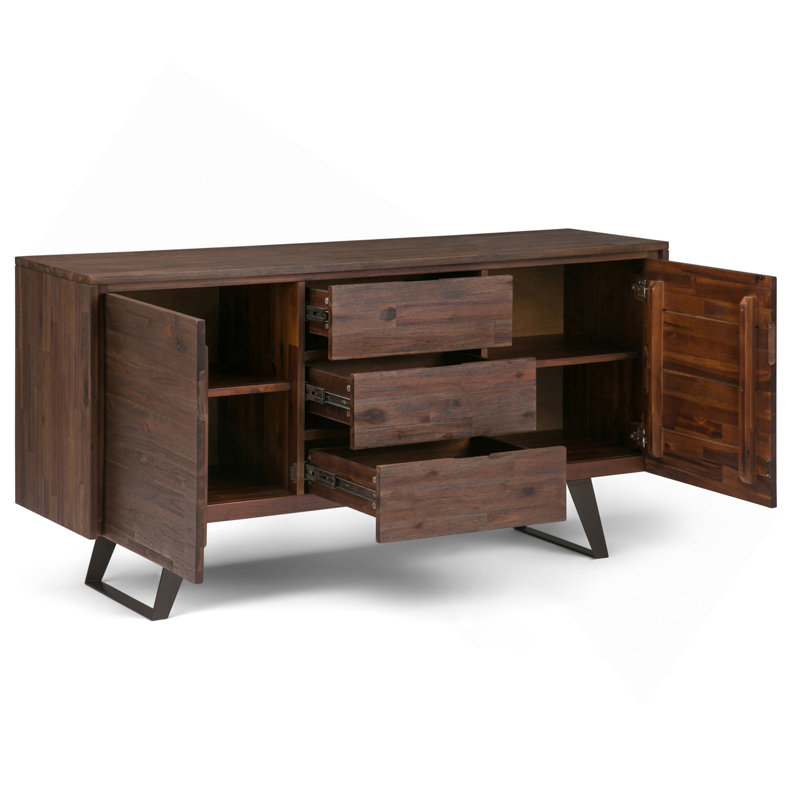 Lowry - Buffet buffet - Brun anthracite patiné, Gris anthracite