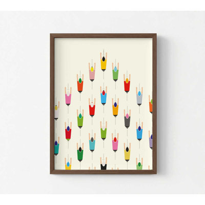 «Cycling Peloton Wall Art», course de vélo colorée (encadrée ou imprimée)