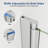 36-38 in. W x 72 in. H Pivot Frameless Shower Door in Brushed Nickel with Clear Tempered Glass-122113840