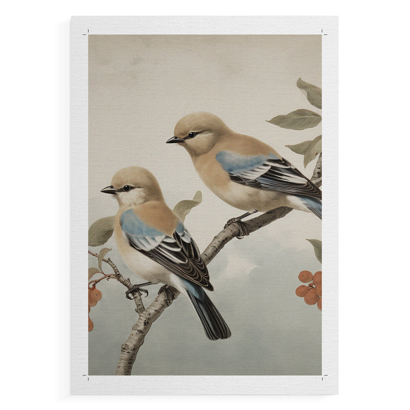 Imprimé animalier rétro - impression de toile seulement - non encadré, H 18 po x l 12 po