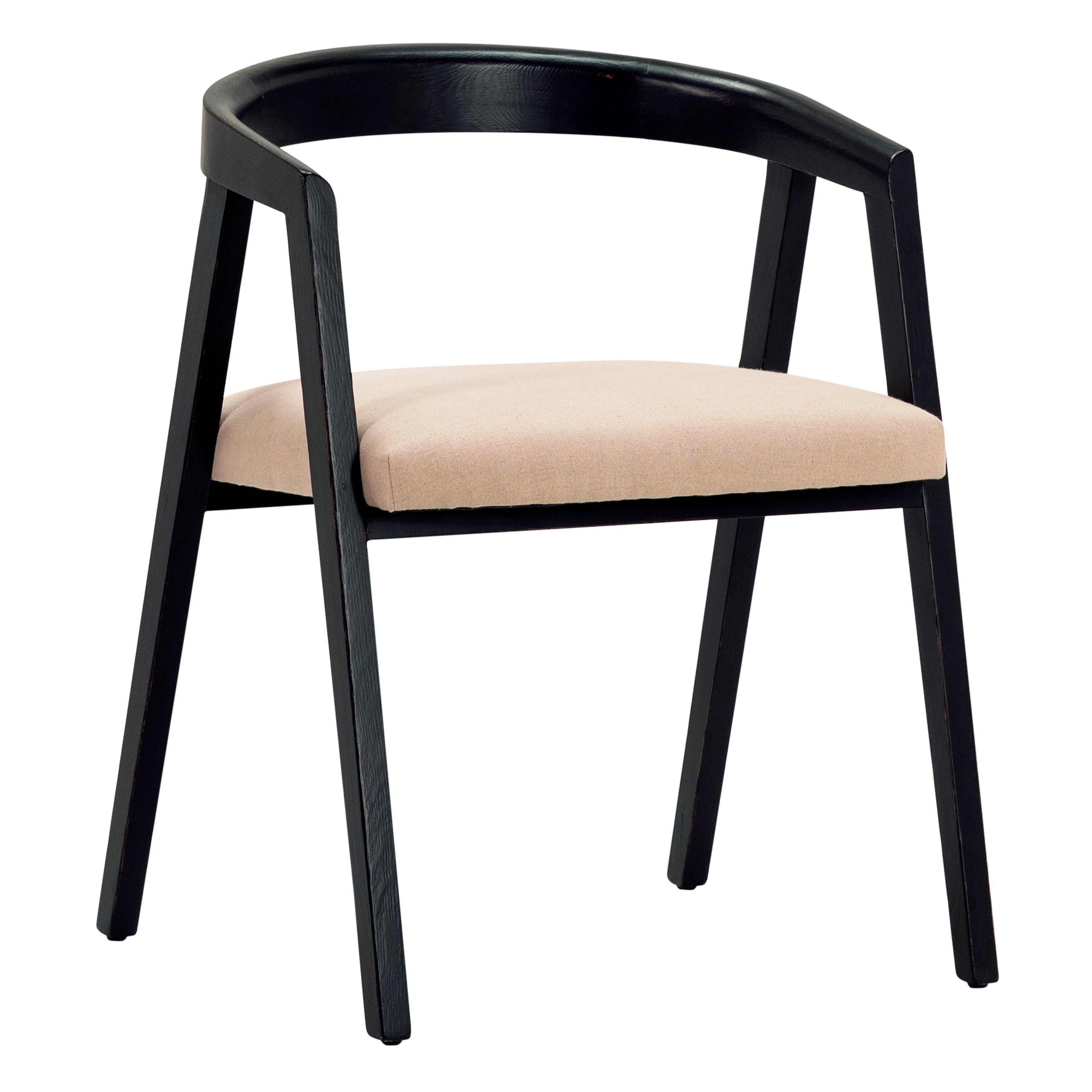 Black curved discount back dining chair