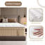 Matelas hybride moyen de 14 pouces avec plateau euro, mousse viscoélastique imprégnée de gel, isolement de mouvement, ressorts ensachés individuellement-536031132