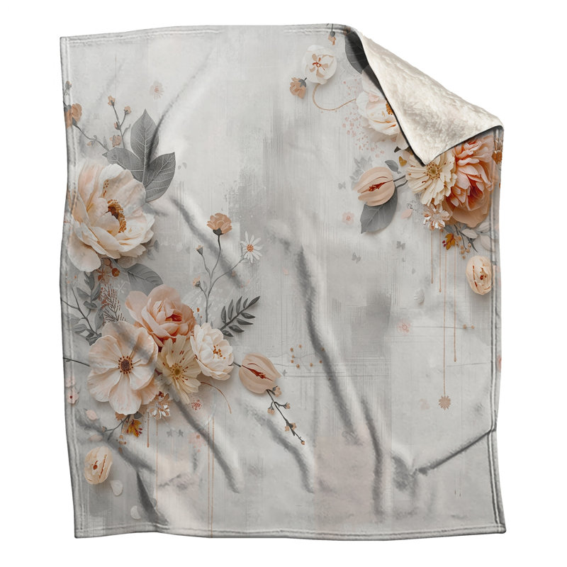 Couvertures à motif floral pastel, L 60 po x H 80 po