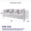 Canapé d'angle 3 places surdimensionné de 206 cm (81 pouces), canapé d'angle confortable en tissu pour salon - canapé d'angle profond, assise moelleuse avec 3 coussins pour salon, chambre, bureau-133666498
