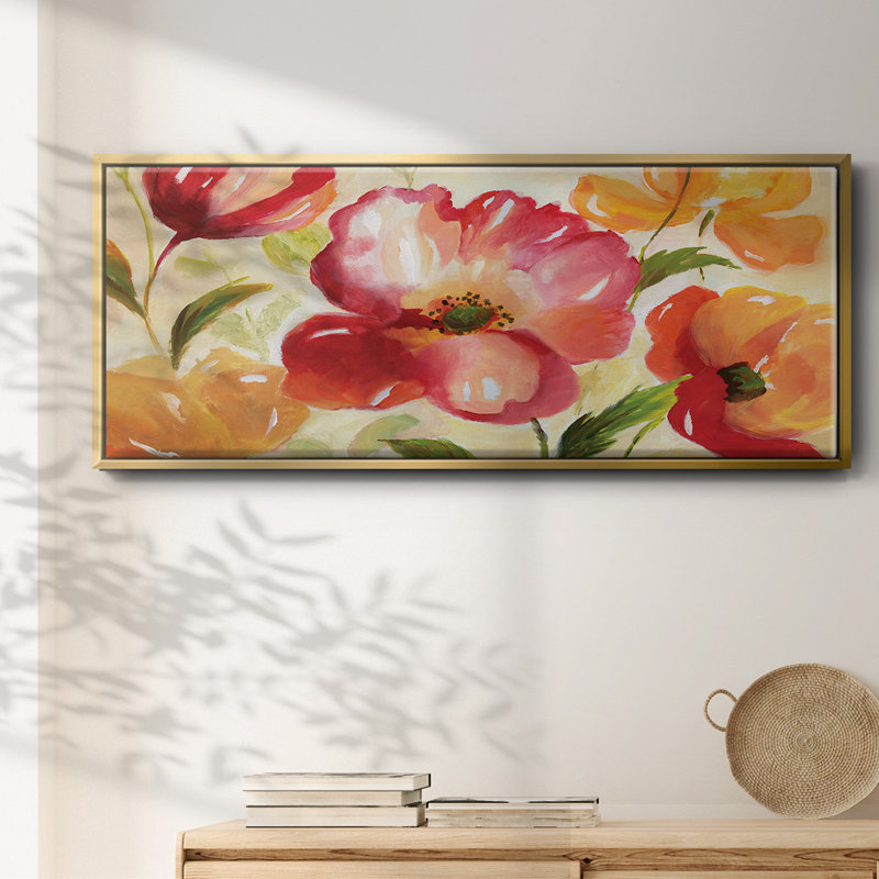 Jardin Rouge- Framed Canvas