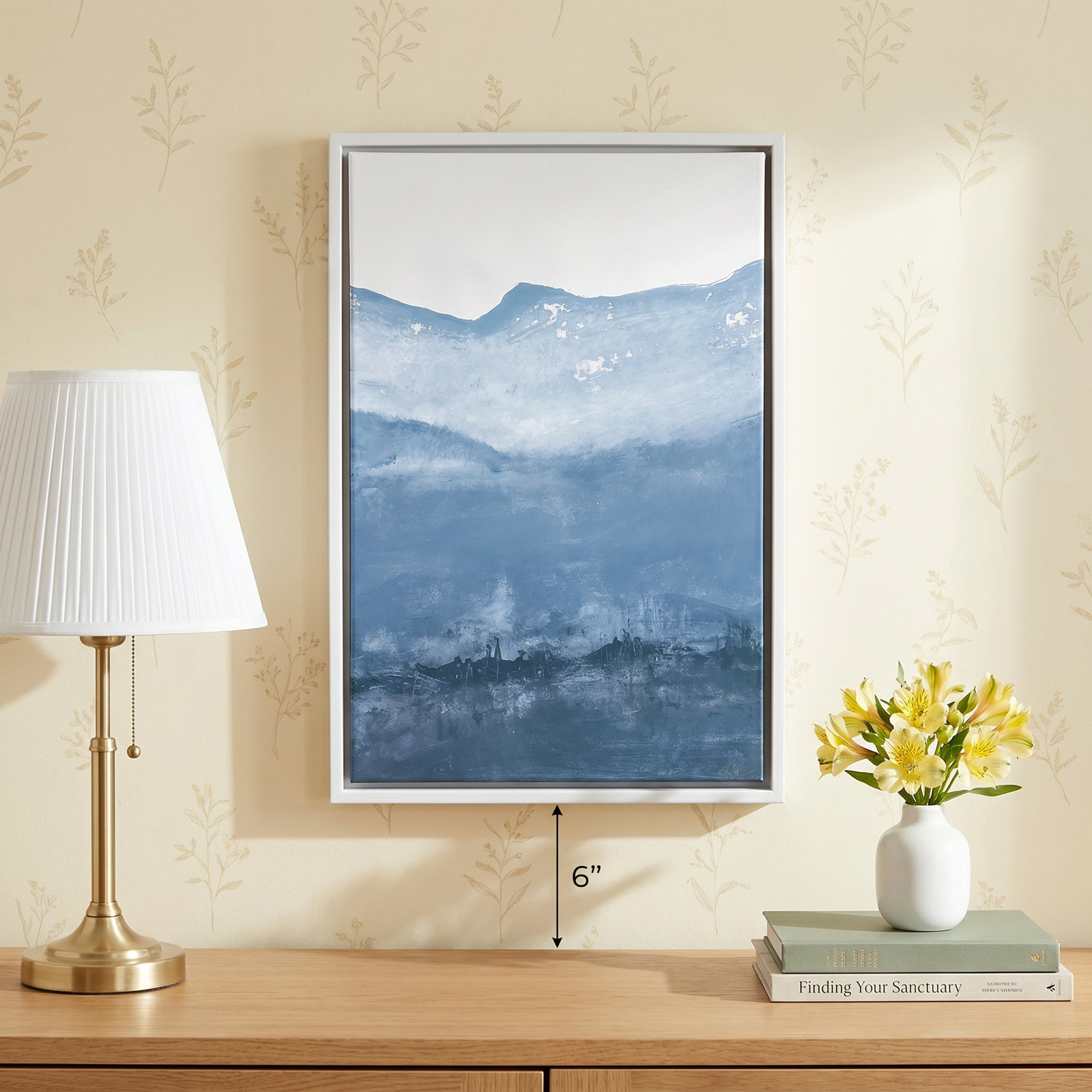 Roni "Into the Blue Horizon 1" Print by Filippo Ioco, 61.5" H x 41.5" W, White
