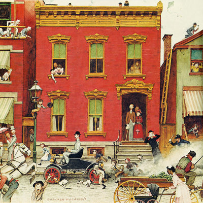 Reproduction d’art sur toile tendue "la rue n’était jamais la même chose" par norman rockwell, reproduction d’art sur toile tendue