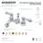 Widespread Bathroom Faucet with Drain Assembly-3644278