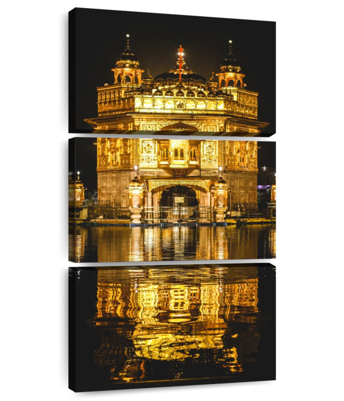 Temple la nuit, H 32 po x l 15 po