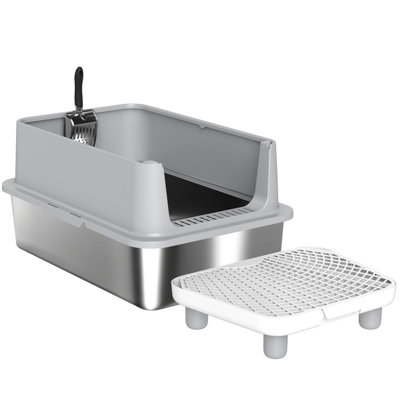 Cat Litter Box,Stainless Steel Litter Scoop