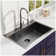 33Inch Topmount 18Gauge Stainless Steel Kitchen Sink With   Spring Neck Faucet