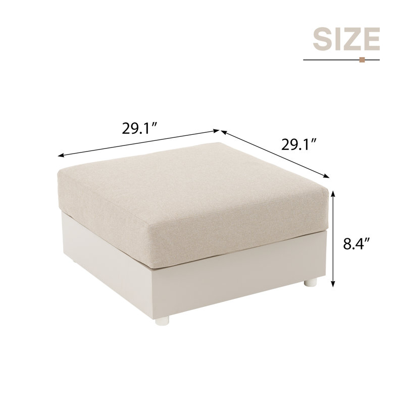 Repose-pieds d'extérieur avec coussin