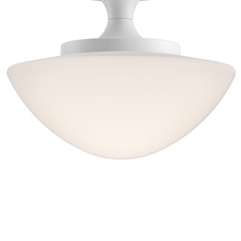 Hinkley Knox Semi-Flush Mount Schoolhouse Ceiling Light, Chalk White