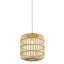32 cm H Drum Bamboo Pendant Shade ( Uno ) in Brown