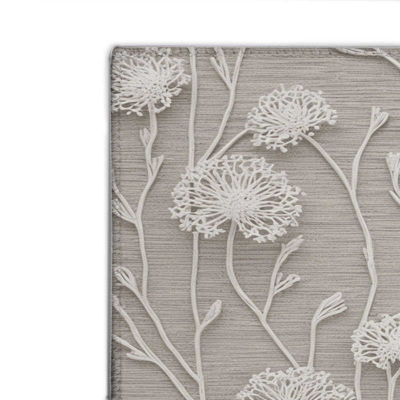 Tapis d'intérieur et d'extérieur gris Botanical, Rectangulaire 2 pi x 3 pi
