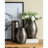 Aluminum Layered Chisel Oval Vase